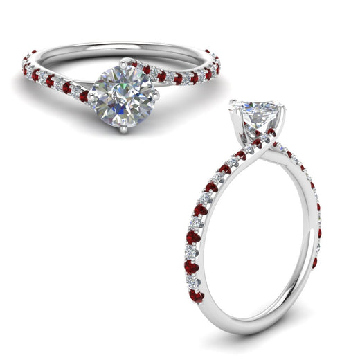 Petite Swirl Engagement Ring