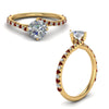 Load image into Gallery viewer, Petite Swirl Engagement Ring