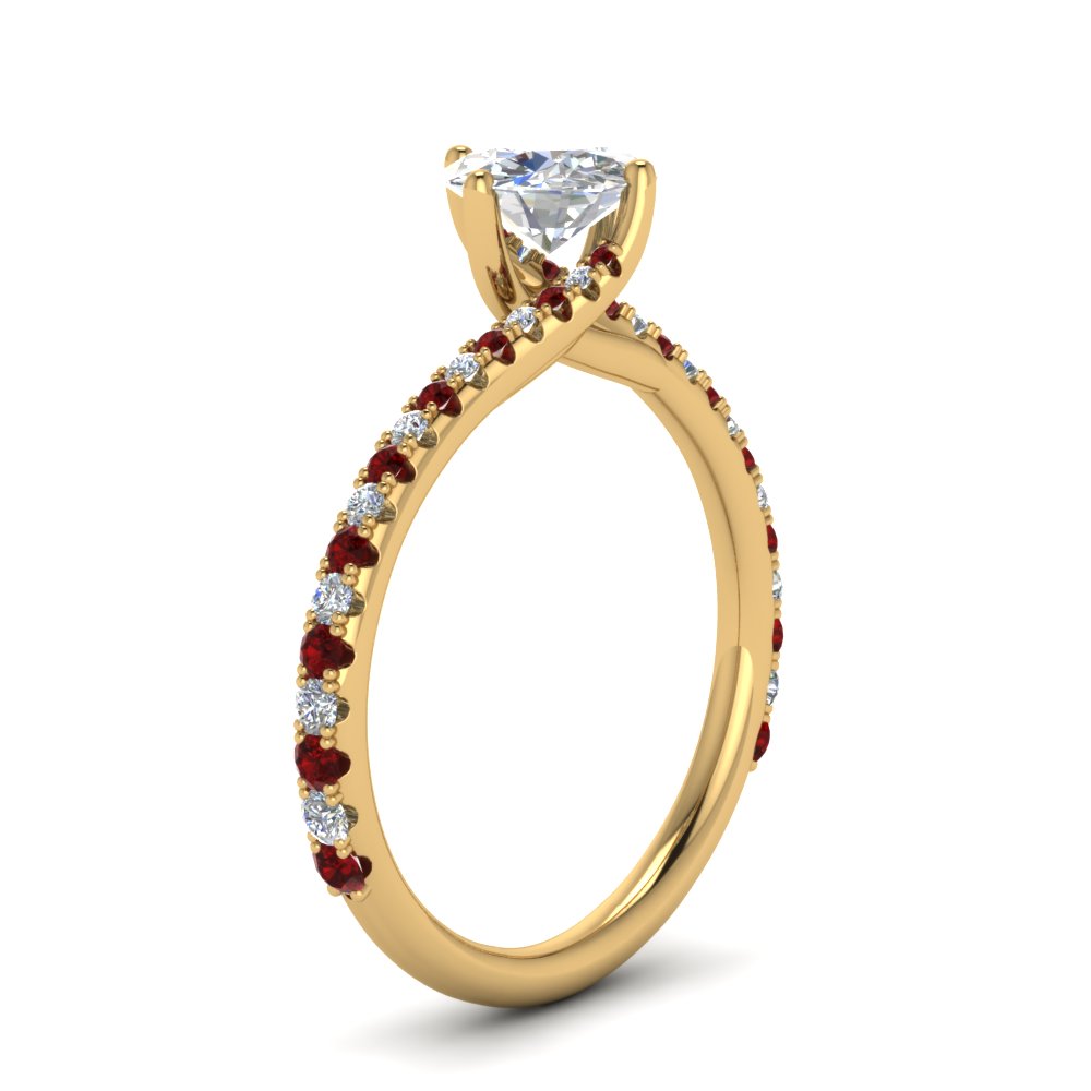 Petite Swirl Engagement Ring