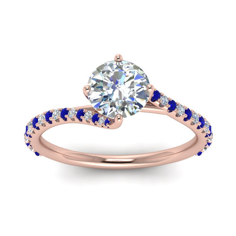 Petite Swirl Engagement Ring