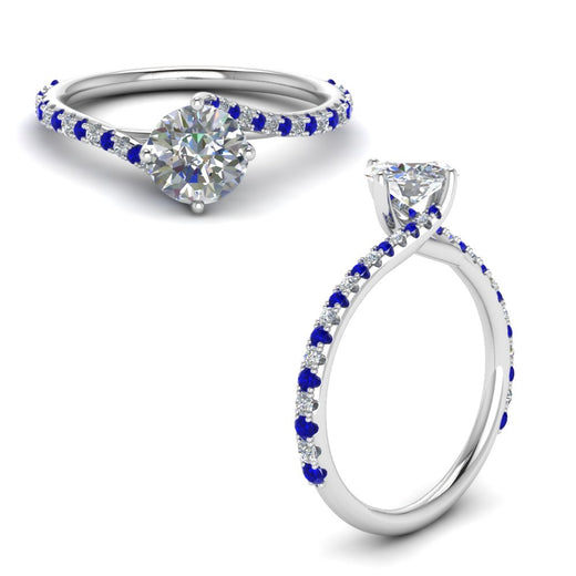 Petite Swirl Engagement Ring