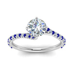 Load image into Gallery viewer, Petite Swirl Round Diamond Ring

