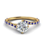 Load image into Gallery viewer, Petite Swirl Round Diamond Ring
