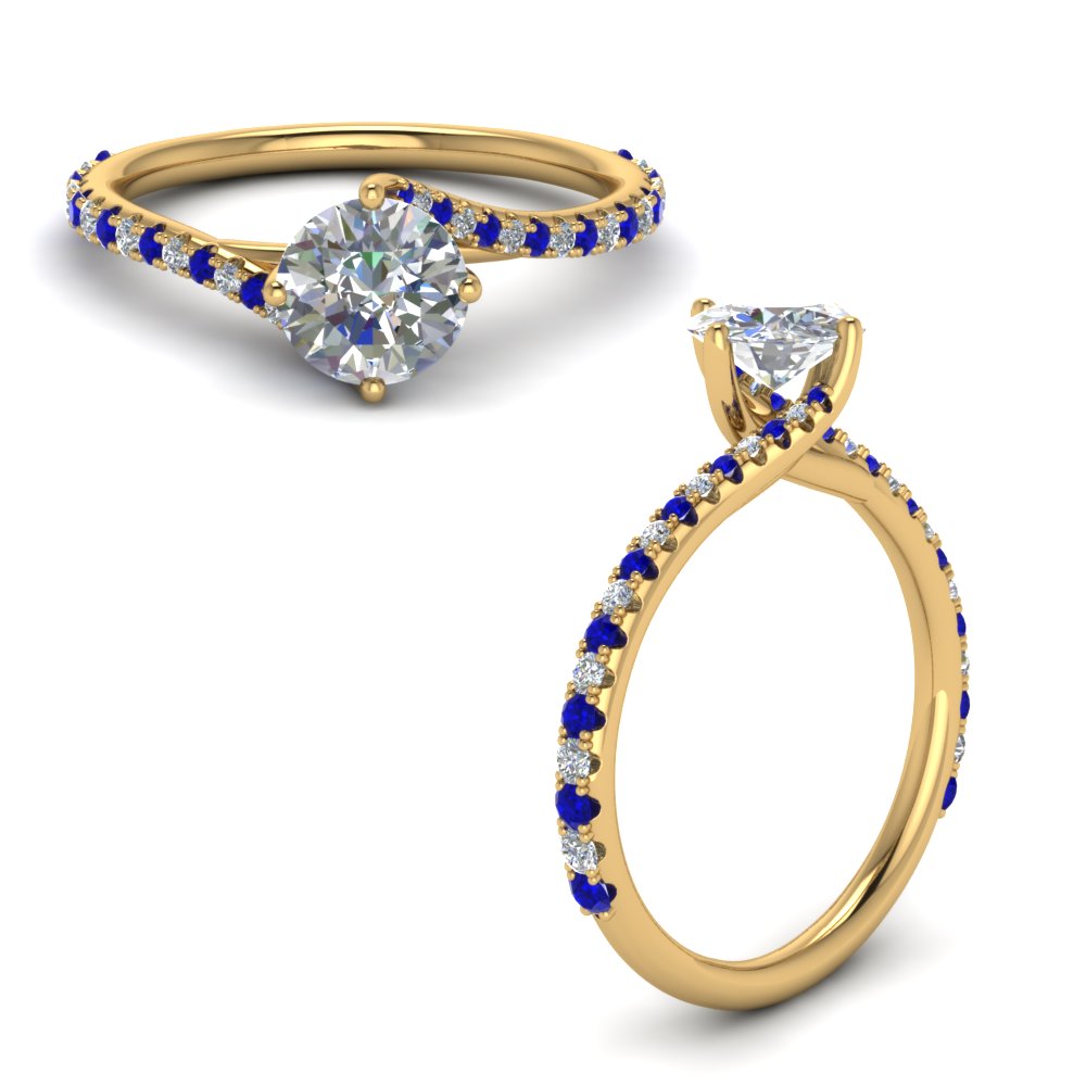 Petite Swirl Round Diamond Ring