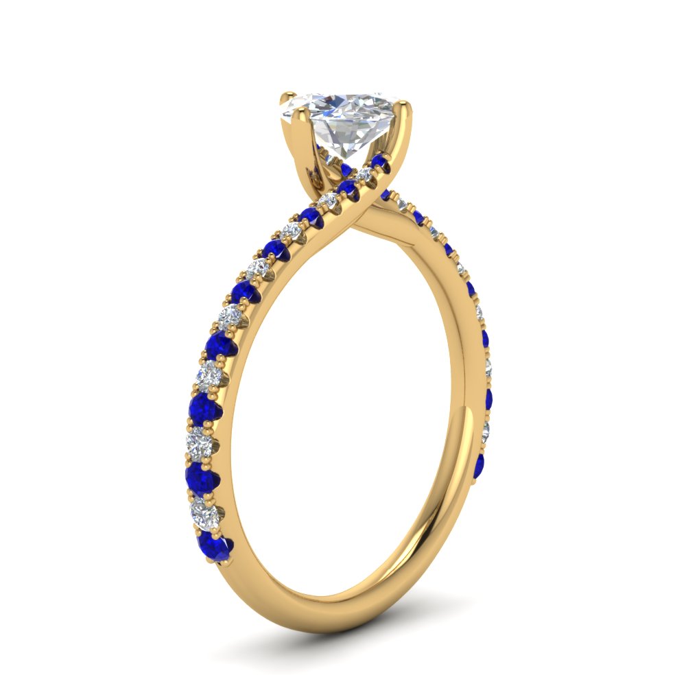 Petite Swirl Round Diamond Ring