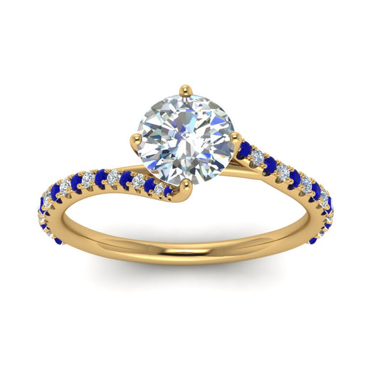 Petite Swirl Engagement Ring