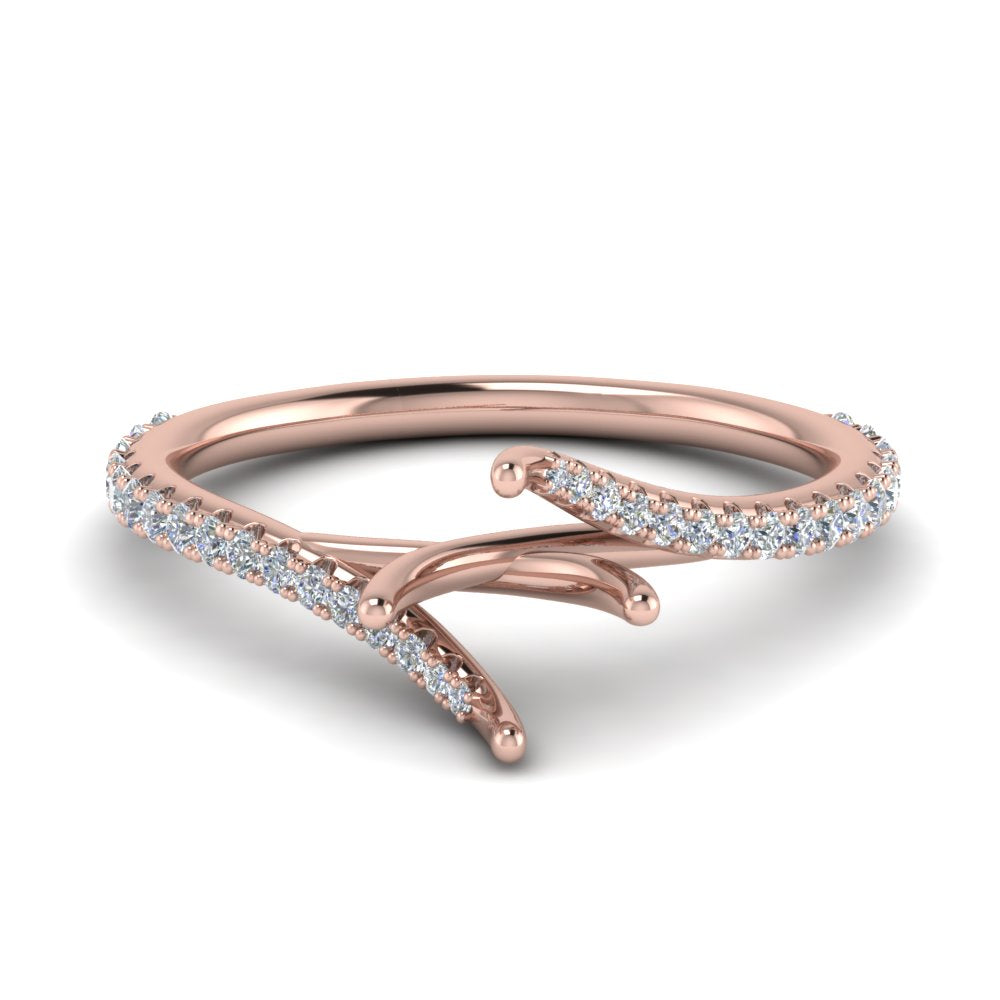 Petite Swirl Semi Mount Ring