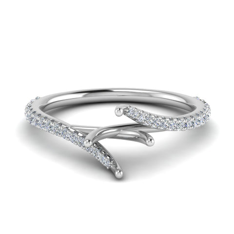 Petite Swirl Semi Mount Ring