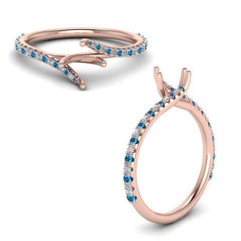 Petite Swirl Semi Mount Ring