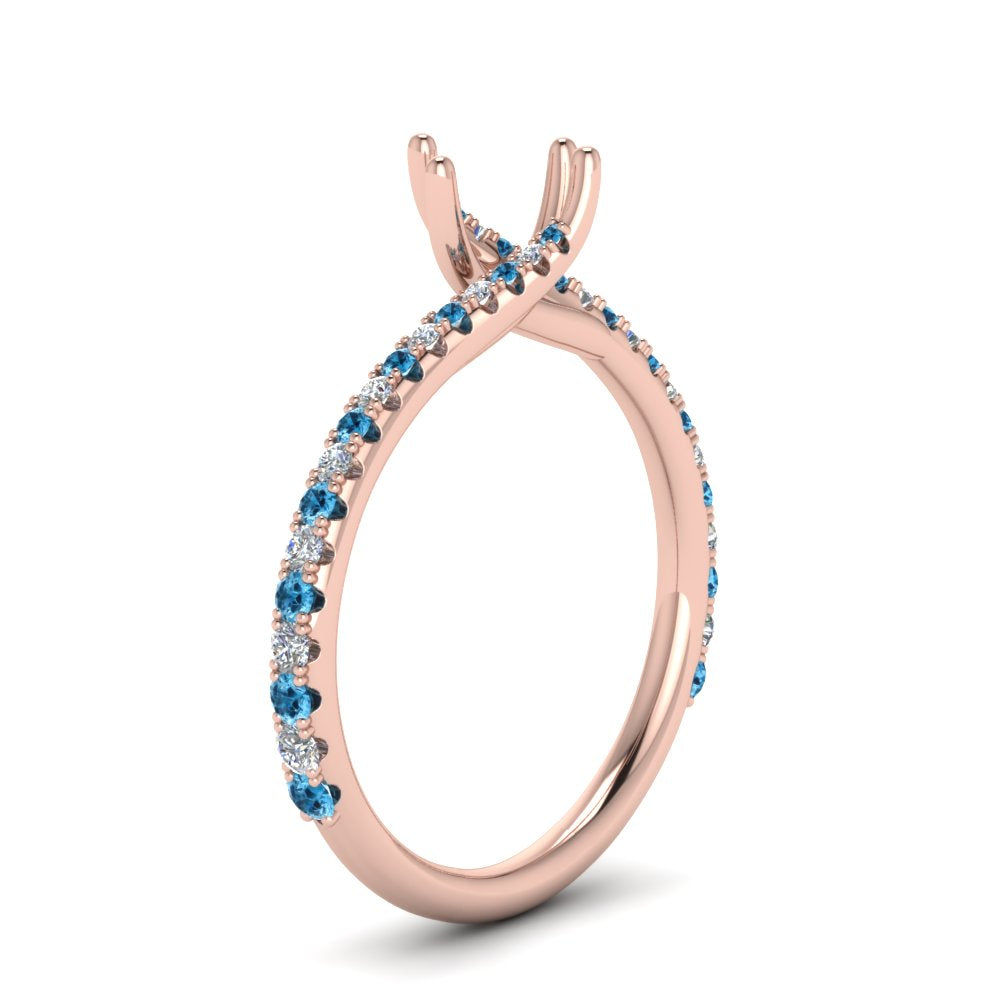 Petite Swirl Semi Mount Ring