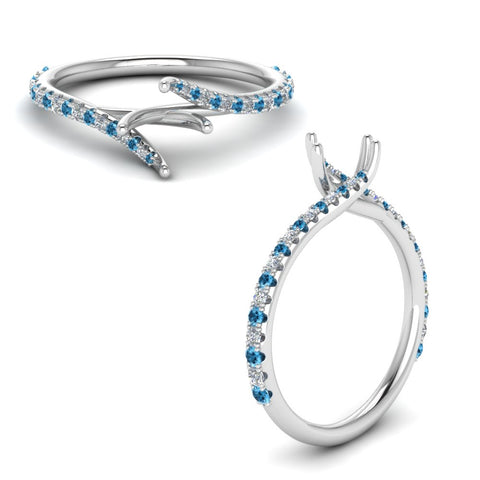 Petite Swirl Semi Mount Ring