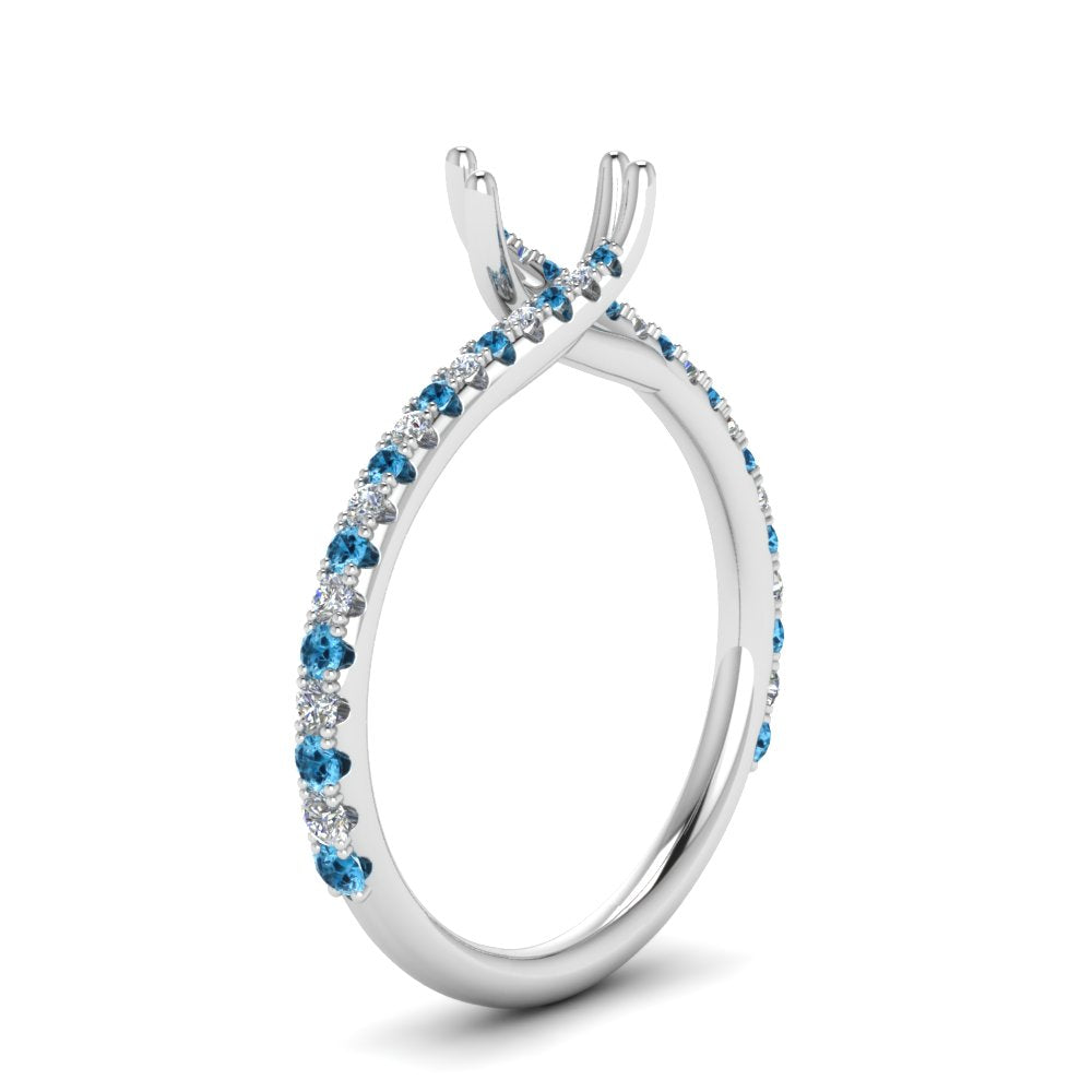 Petite Swirl Semi Mount Ring