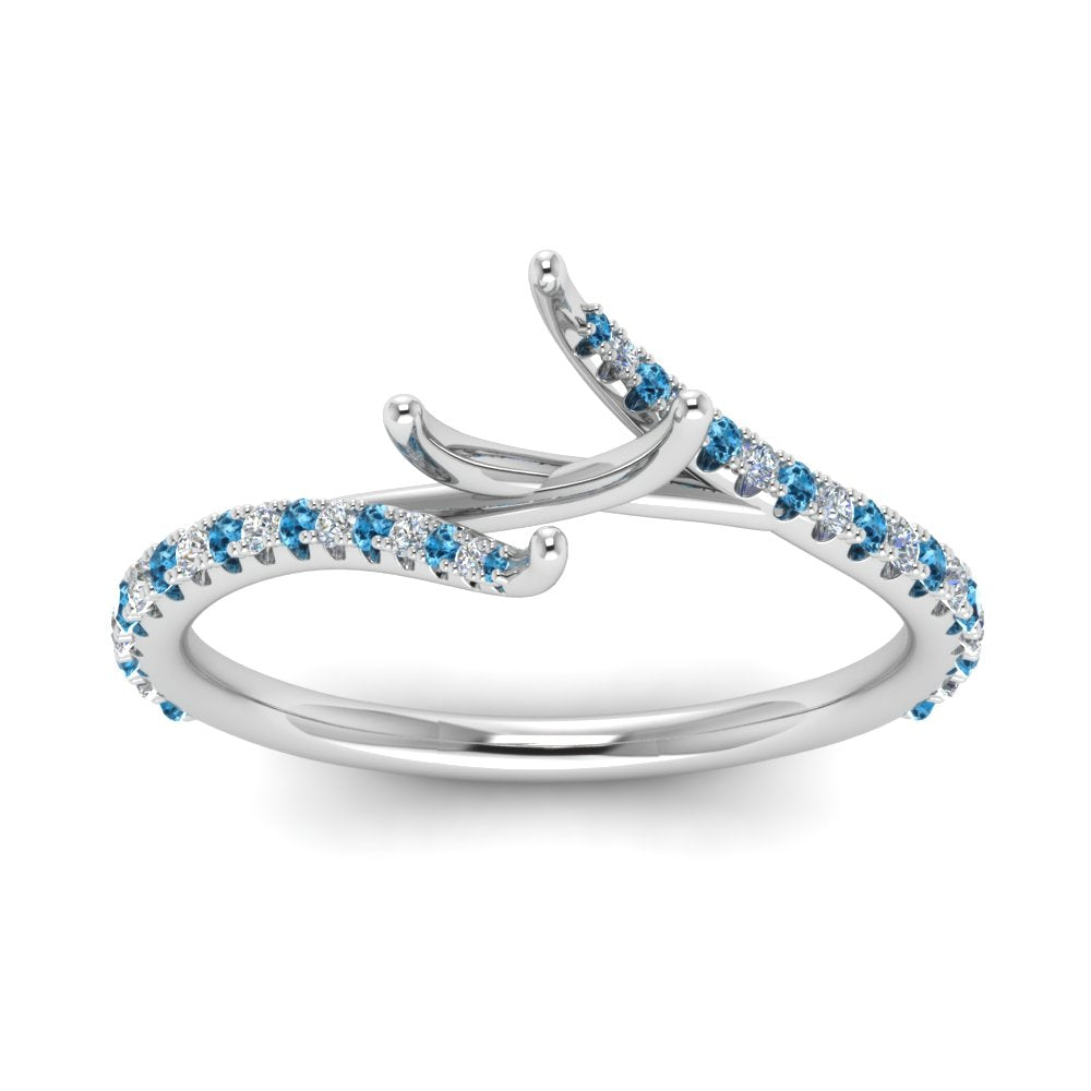 Petite Swirl Semi Mount Ring