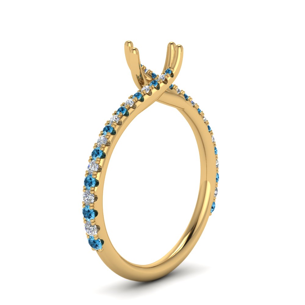 Petite Swirl Semi Mount Ring