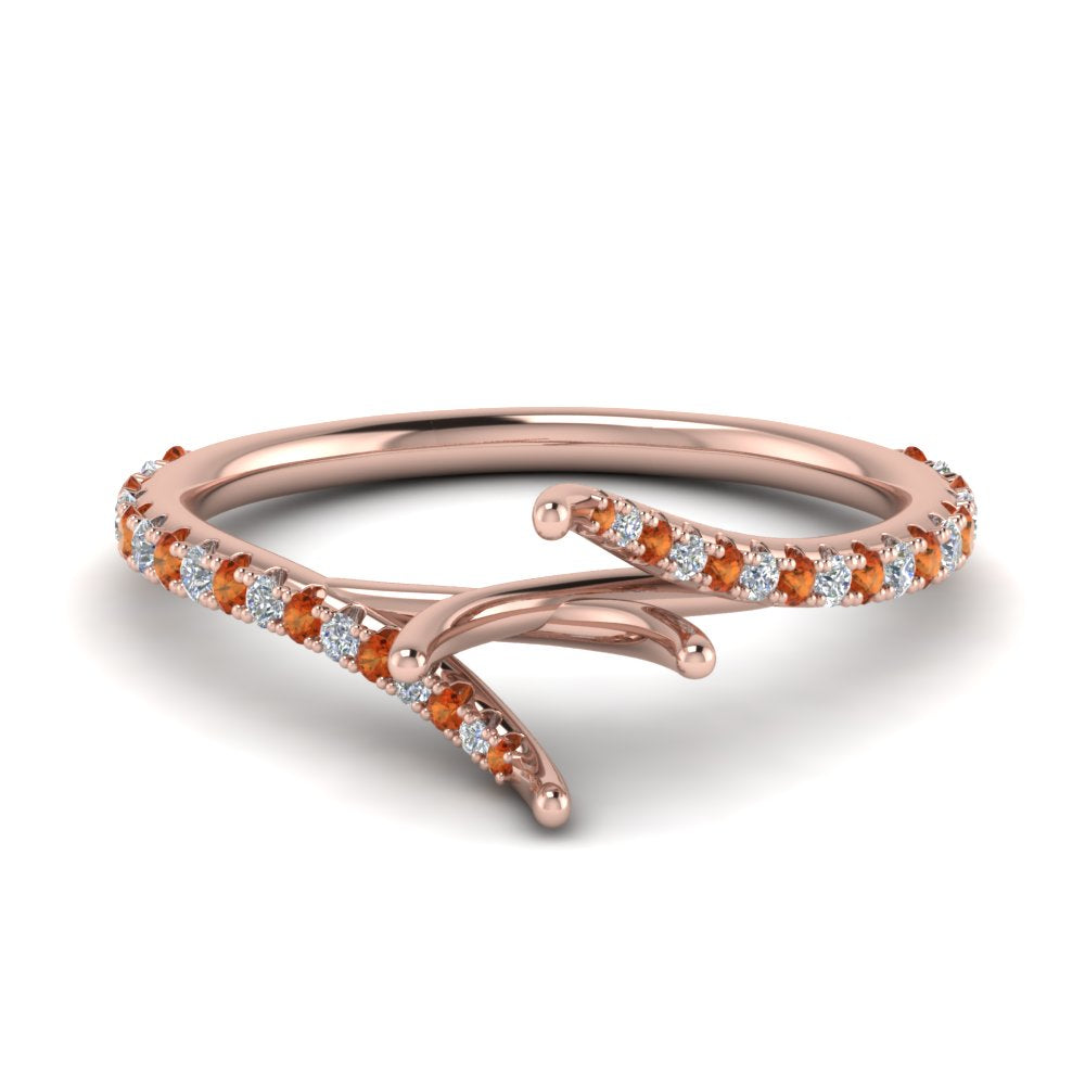 Petite Swirl Semi Mount Ring