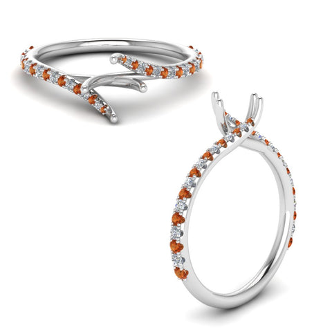 Petite Swirl Semi Mount Ring