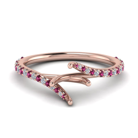 Petite Swirl Semi Mount Ring