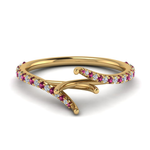 Petite Swirl Semi Mount Ring