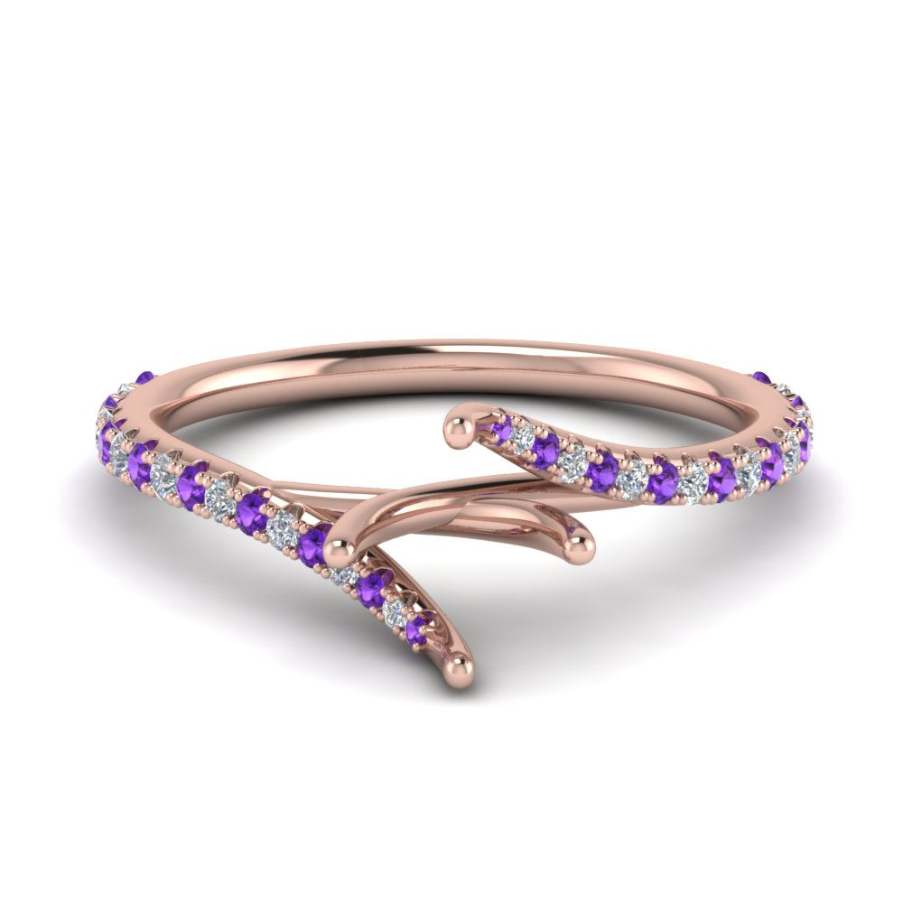 Petite Swirl Semi Mount Ring