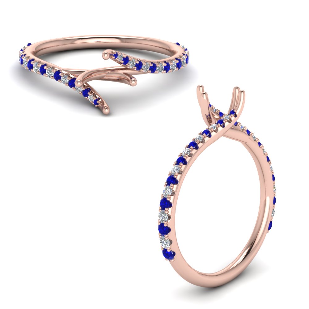 Petite Swirl Semi Mount Ring