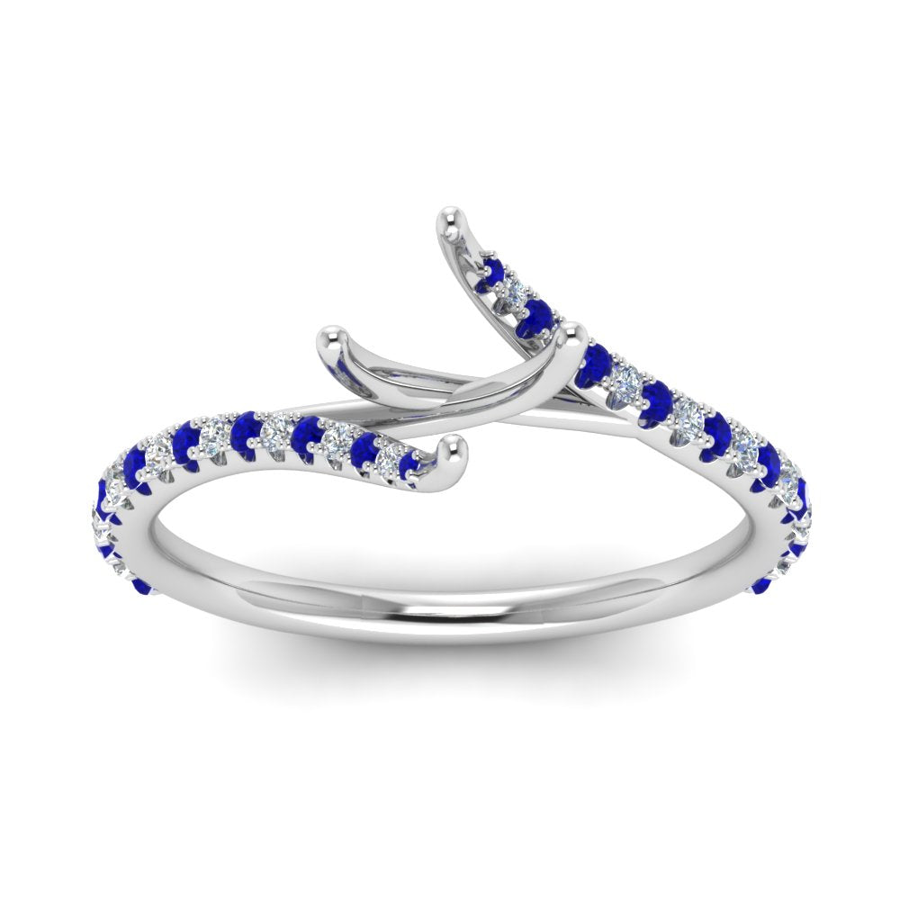 Petite Swirl Semi Mount Ring