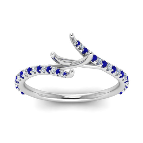 Petite Swirl Semi Mount Ring