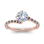Load image into Gallery viewer, Petite Swirl Round Diamond Ring
