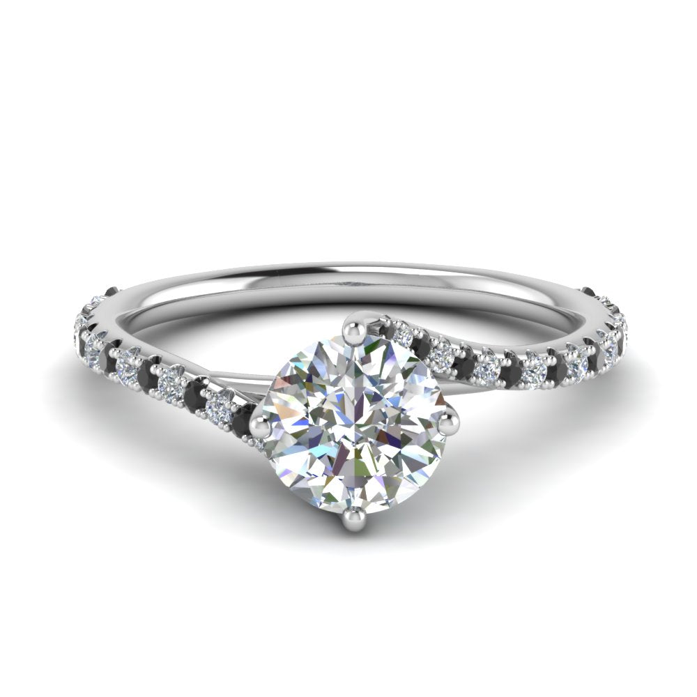 Petite Swirl Engagement Ring