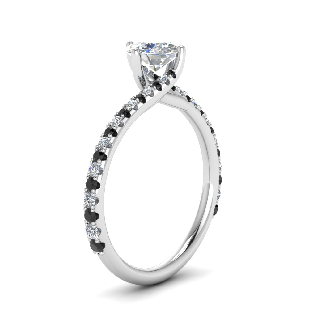 Petite Swirl Engagement Ring