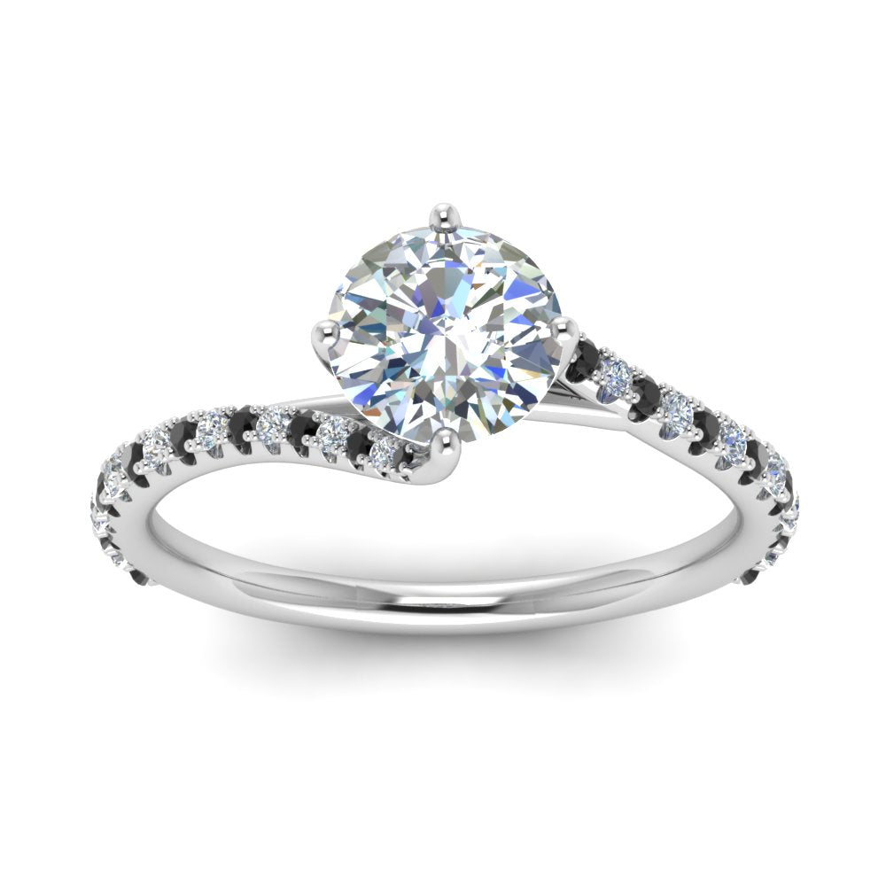Petite Swirl Engagement Ring
