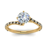 Load image into Gallery viewer, Petite Swirl Round Diamond Ring
