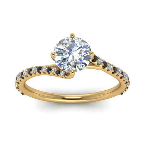 Petite Swirl Engagement Ring