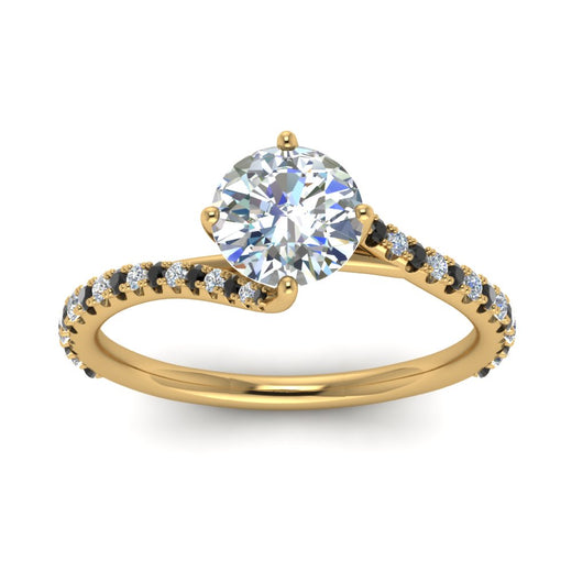 Petite Swirl Engagement Ring