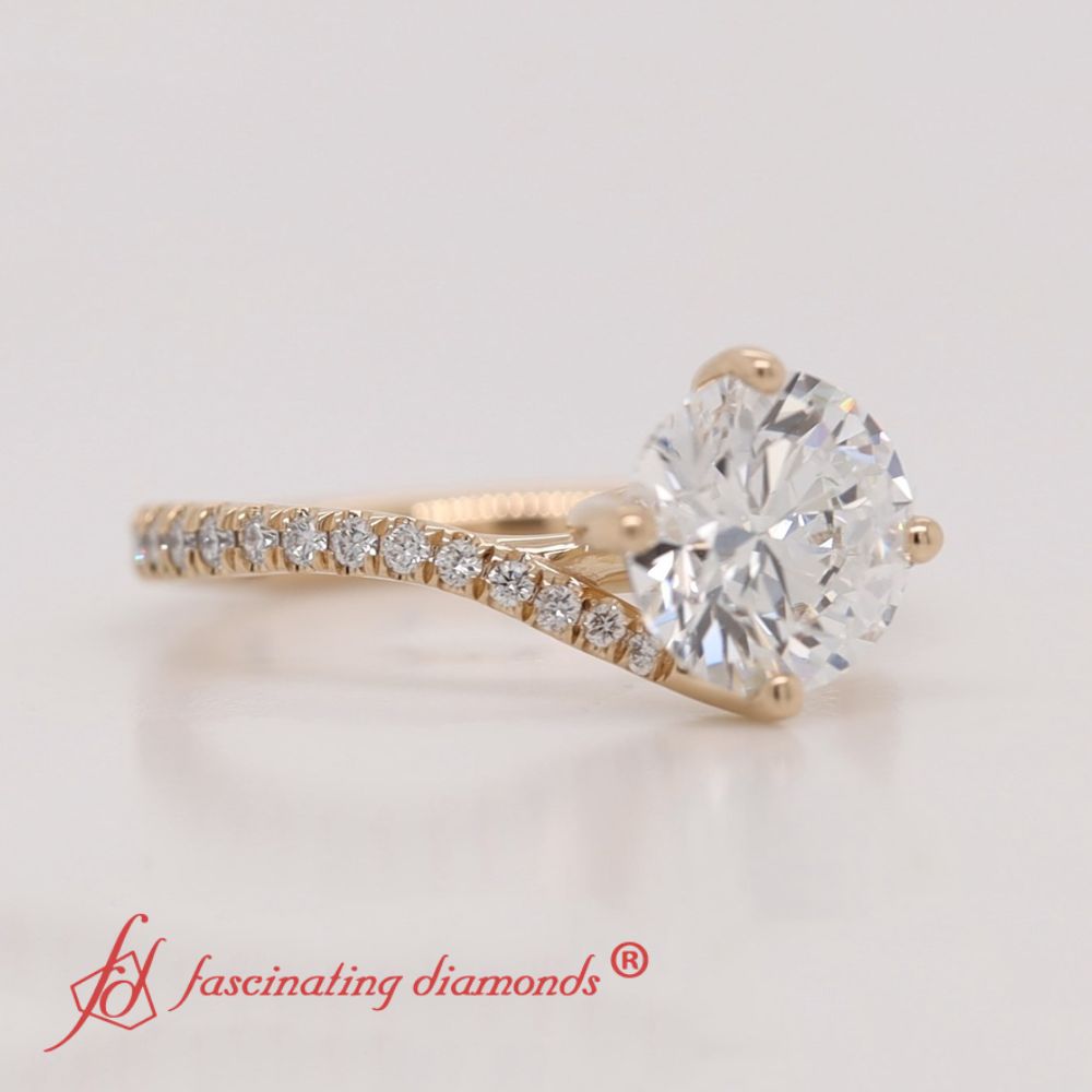 Petite Swirl Engagement Ring