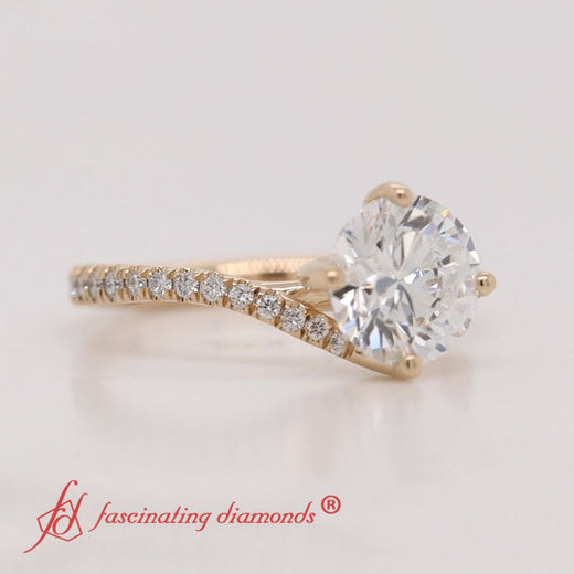 Petite Swirl Engagement Ring