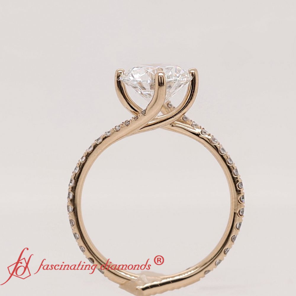 Petite Swirl Engagement Ring
