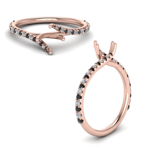 Petite Swirl Semi Mount Ring