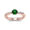 Load image into Gallery viewer, petite-twisted-round-emerald-engagement-diamond-ring-in-rose-gold-FD8253RORGEM-NL-RG.jpg