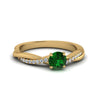 Load image into Gallery viewer, petite-twisted-round-emerald-engagement-diamond-ring-in-yellow-gold-FD8253RORGEM-NL-YG.jpg