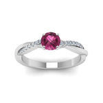 Load image into Gallery viewer, petite-twisted-round-pink-sapphire-engagement-diamond-ring-in-white-gold-FD8253RORGPS-NL-WG.jpg
