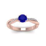Load image into Gallery viewer, petite-twisted-round-sapphire-engagement-diamond-ring-in-rose-gold-FD8253RORGBS-NL-RG.jpg
