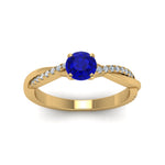 Load image into Gallery viewer, petite-twisted-round-sapphire-engagement-diamond-ring-in-yellow-gold-FD8253RORGBS-NL-YG.jpg
