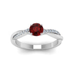 Load image into Gallery viewer, petite-twisted-ruby-round-engagement-diamond-ring-in-white-gold-FD8253RORGRD-NL-WG.jpg
