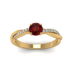 Load image into Gallery viewer, petite-twisted-ruby-round-engagement-diamond-ring-in-yellow-gold-FD8253RORGRD-NL-YG.jpg
