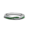 Load image into Gallery viewer, petite-twisted-vine-stacking-diamond-ring-with-emerald-in-white-gold-FD8233BGEMGR-NL-WG