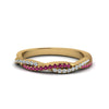 Load image into Gallery viewer, petite-twisted-vine-stacking-diamond-ring-with-pink-sapphire-in-yellow-gold-FD8233BGSADRPI-NL-YG