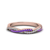 Load image into Gallery viewer, petite-twisted-vine-stacking-diamond-ring-with-purple-topaz-in-rose-gold-FD8233BGVITO-NL-RG