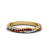 Load image into Gallery viewer, petite-twisted-vine-stacking-diamond-ring-with-ruby-in-yellow-gold-FD8233BGRUDR-NL-YG