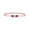 Load image into Gallery viewer, pink-sapphire-3-stone-bezel-delicate-ring-in-rose-gold-FD9412RORGSADRPI-NL-RG.jpg