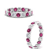 Load image into Gallery viewer, pink-sapphire-bezel-eternity-ring-1.80-carat-in-white-gold-FDEWB10558-0.10CTGSADRPIANGLE3-NL-WG